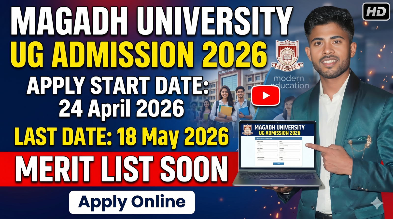 Magadh University UG Admission 2026 Apply Online