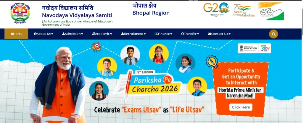 NVS Bhopal Recruitment 2026