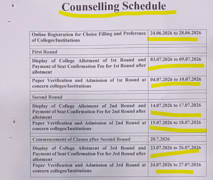 Bihar BEd Counselling 2026 Registration Date Out